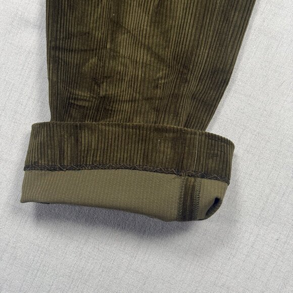 Barbour Relaxed Fit Corduroy Pants Olive Green Cotton Blend Size 32 NWT - Picture 5 of 14